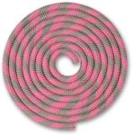 Скакалка для художественной гимнастики Утяжеленная INDIGO Мультицвет №7 Серо-розовый