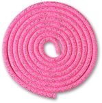 Скакалка для художественной гимнастики Утяжеленная INDIGO Люрекс Розовый-люрекс