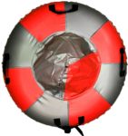 Санки Ватрушка Мега (армированный тент 600 ) Металлик-красный