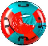 Санки Ватрушка Мега (армированный тент 600 ) Голубо-красный