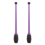 Булавы для художественной гимнастики вставляющиеся комбинированные INDIGO (пластик,ТЭП) Фиолетово-черный