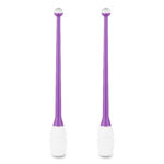 Булавы для художественной гимнастики вставляющиеся комбинированные INDIGO (пластик,ТЭП) Фиолетово-белый