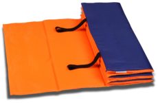 Коврик гимнастический взрослый INDIGO Оранжево-синий