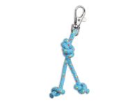 Сувенир брелок скакалка для художественной гимнастики INDIGO Голубо-кораллово-лимонный люрекс
